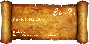 Csibi Nándor névjegykártya