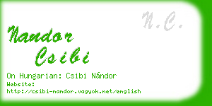 nandor csibi business card